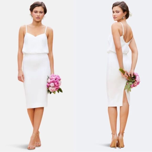 Dress the Population White Midi Dress - Picture 1 of 6